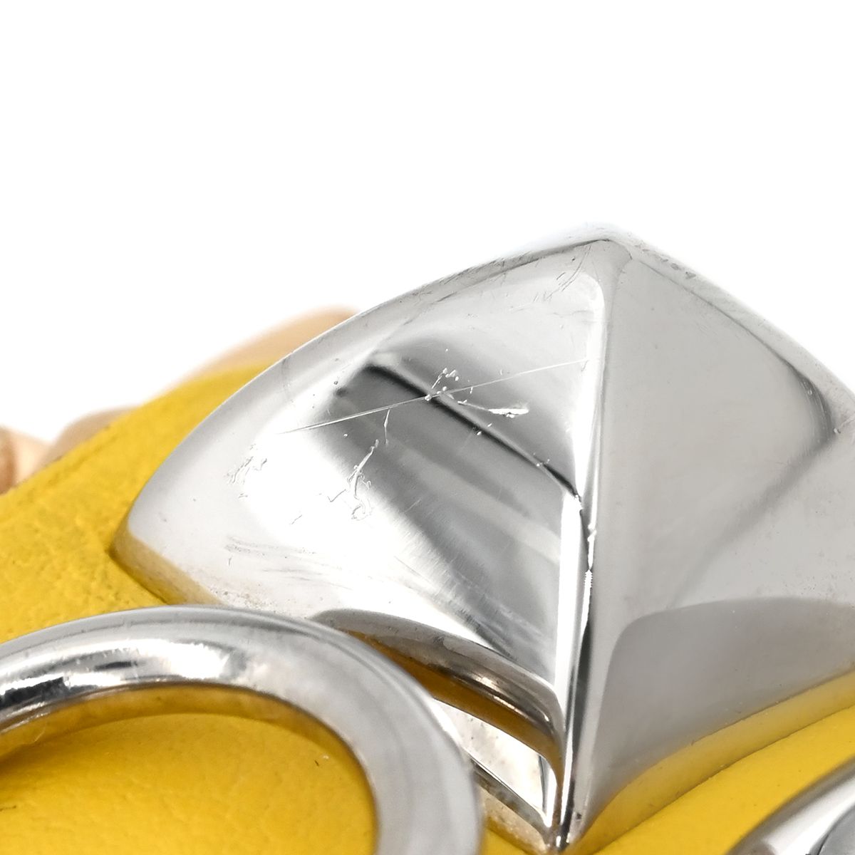 Hermes Bracelet Collier de Chien Medor Picnic Veau Barenia Rattan Jaune Naple — view 3