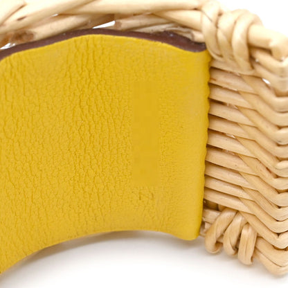 Hermes Bracelet Collier de Chien Medor Picnic Veau Barenia Rattan Jaune Naple — view 6