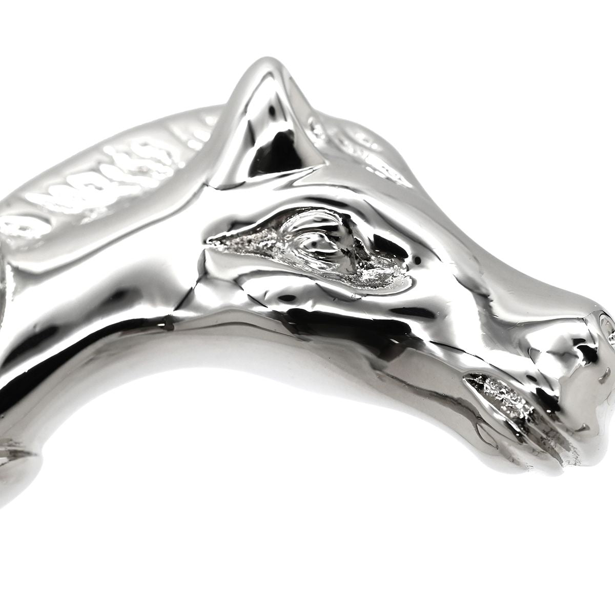 Hermes Bangle Cheval Horse Head Silver Bracelet — view 4