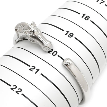Hermes Bangle Cheval Horse Head Silver Bracelet — view 6