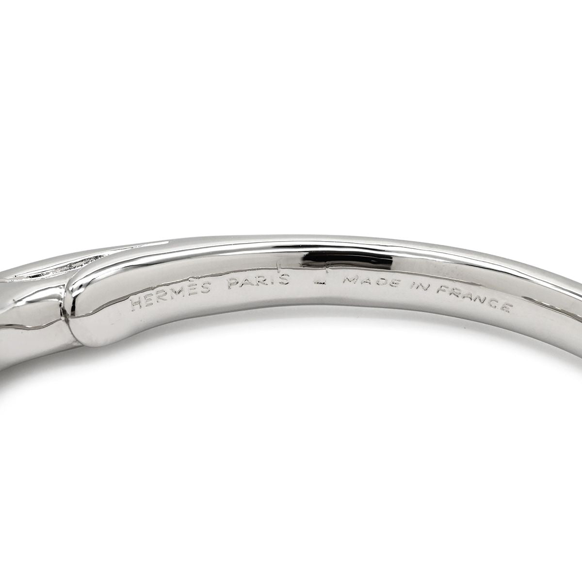 Hermes Bangle Cheval Horse Head Silver Bracelet — view 5