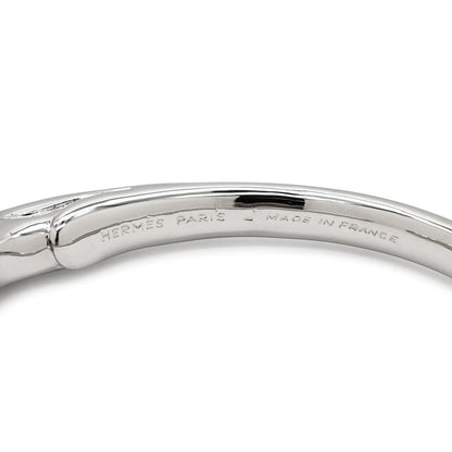 Hermes Bangle Cheval Horse Head Silver Bracelet — view 5
