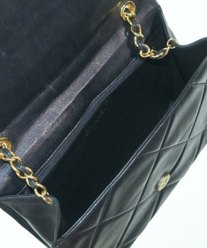 Chanel Quilted Chain Shoulder CC Logo Lambskin Bag — view 4
