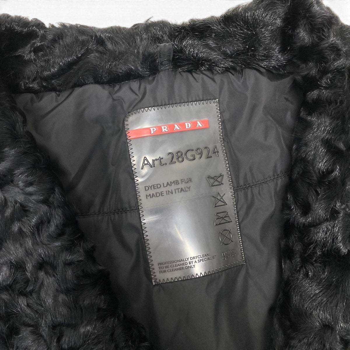 Prada Prda Karganram Pocono Fur Poncho Large Shawl Black — view 8