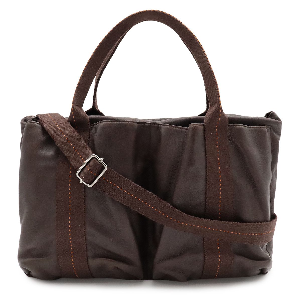 Hermes Caravan Horizontal MM Tote 2-Way Shoulder Bag Crossbody Voderma Leather