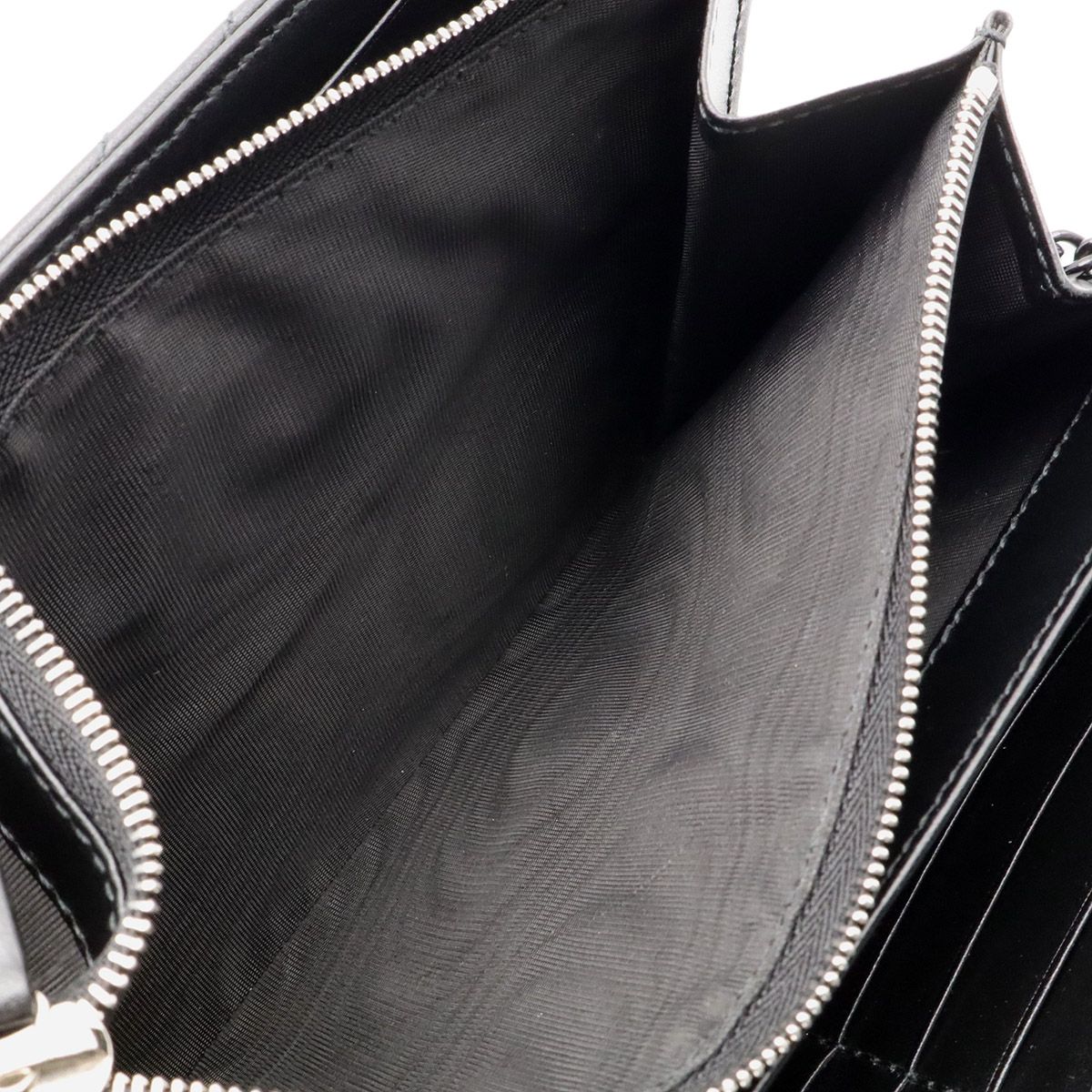 Gucci GG Marmont Shoulder Bag Chain Wallet 2-Way Clutch Quilted Leather Black — view 8
