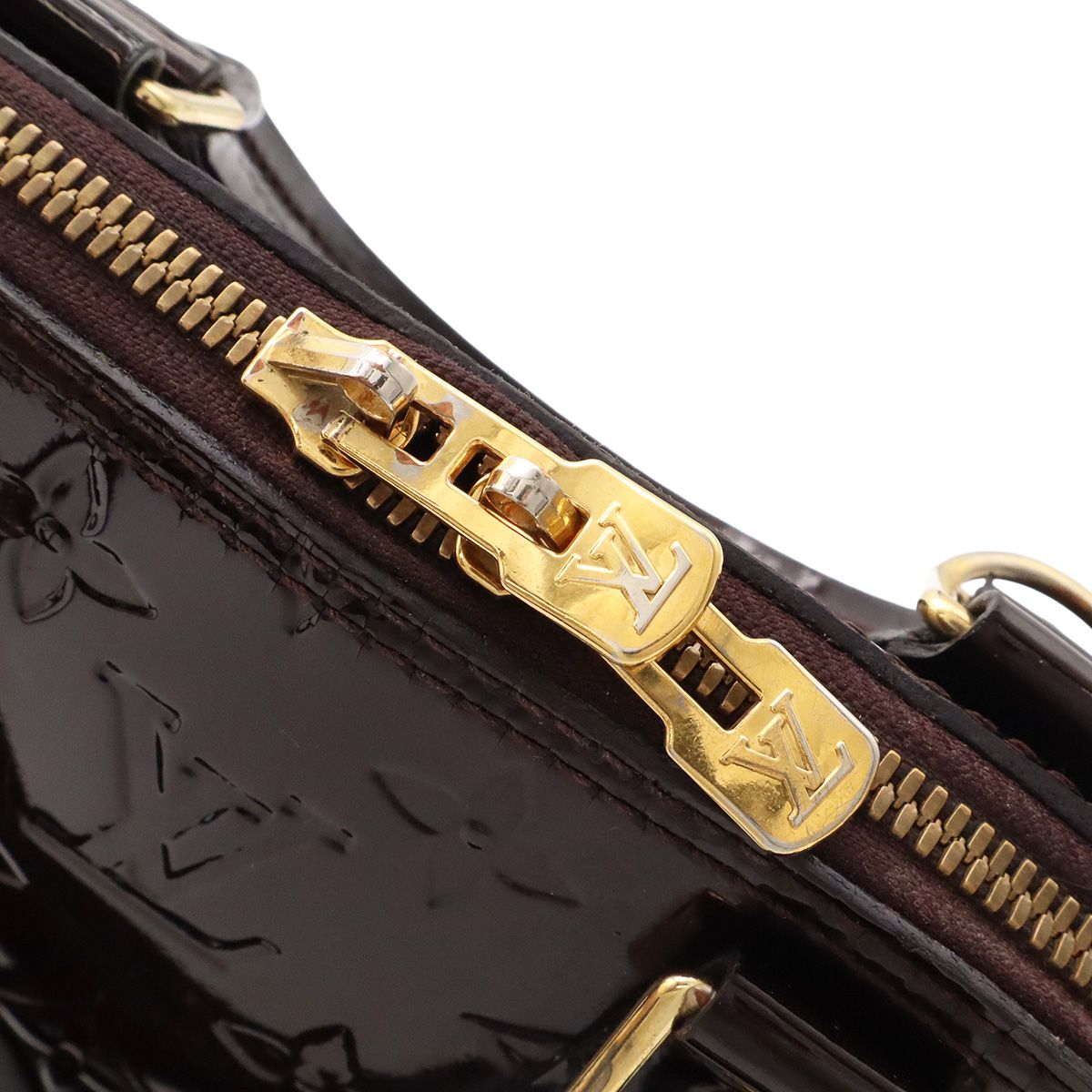 Louis Vuitton Monogram Vernis Alma BB Mini Bag 2-Way Amarante Gold — view 6