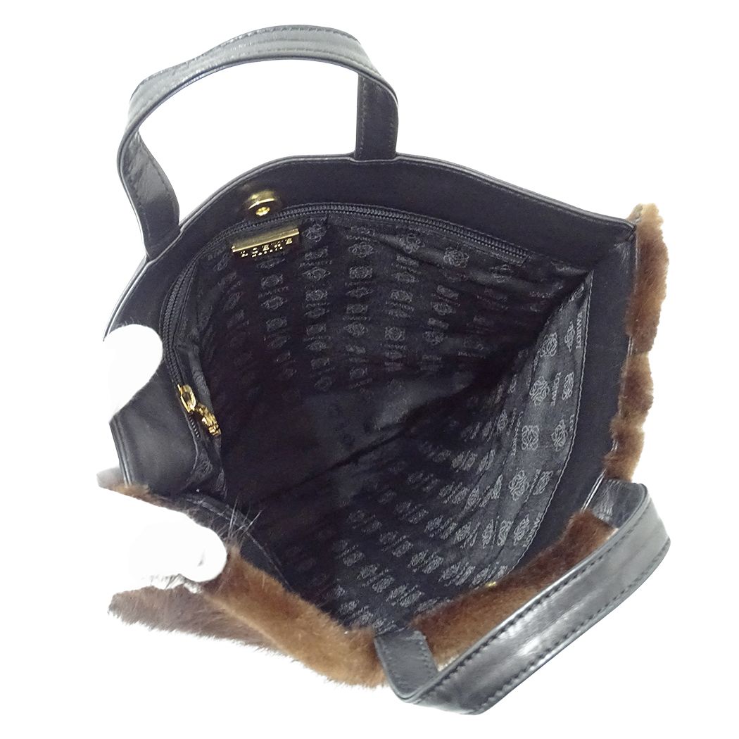 Loewe Tote Bag Fur Leather Brown — view 5