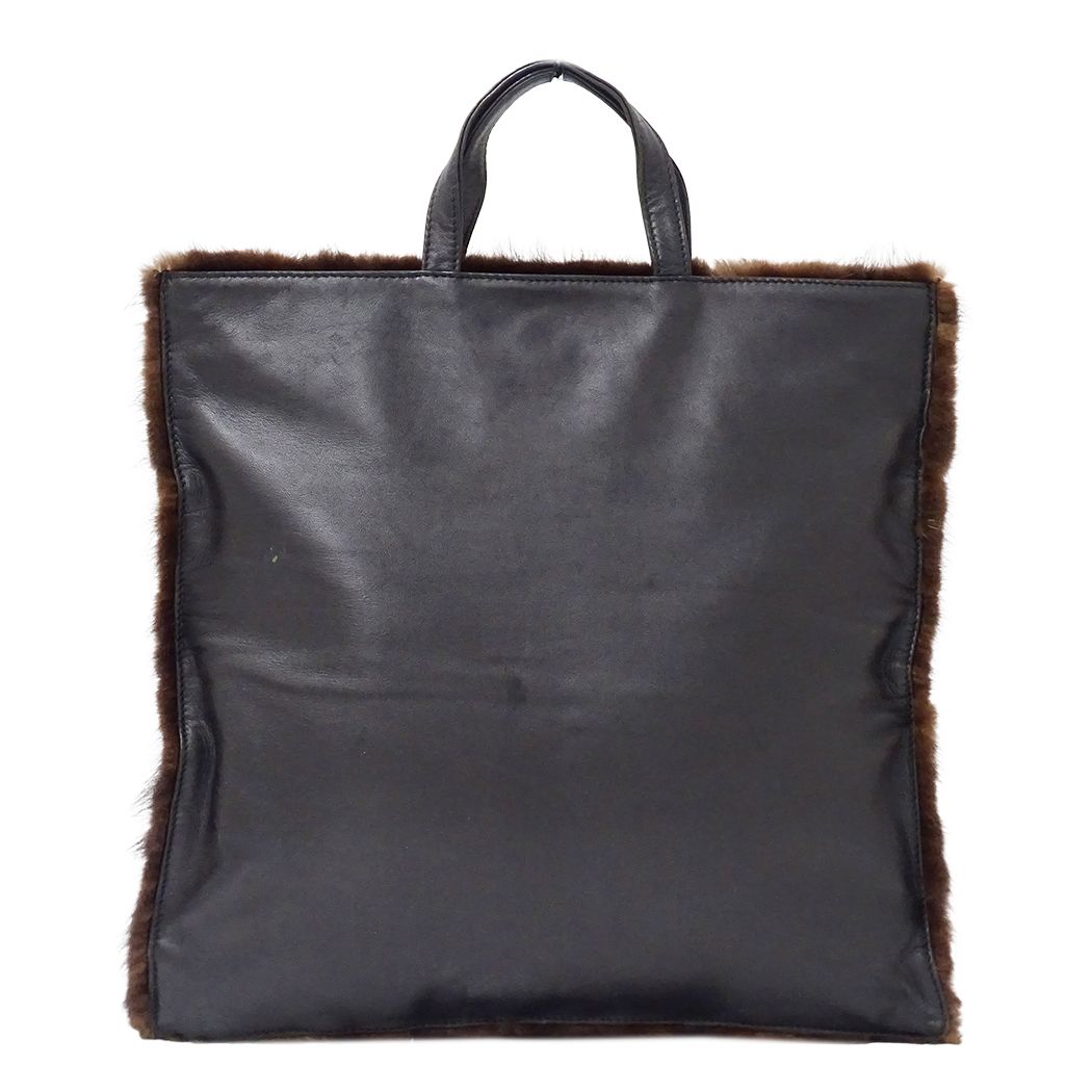 Loewe Tote Bag Fur Leather Brown — view 2
