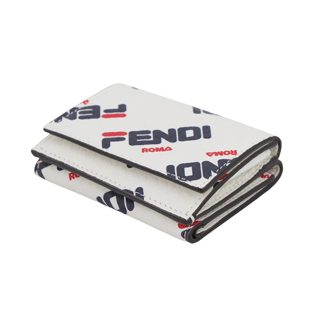 Fendi Trifold Wallet Fila Collaboration Mania Micro Compact White — view 2
