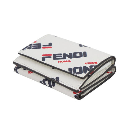Fendi Trifold Wallet Fila Collaboration Mania Micro Compact White — view 2