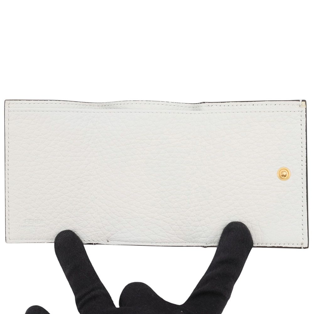 Fendi Trifold Wallet Fila Collaboration Mania Micro Compact White — view 4