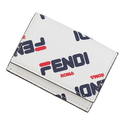 Fendi Trifold Wallet Fila Collaboration Mania Micro Compact White