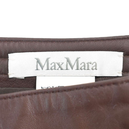 Max Mara Lambskin Pencil Skirt Knee-Length Brown 38 — view 3