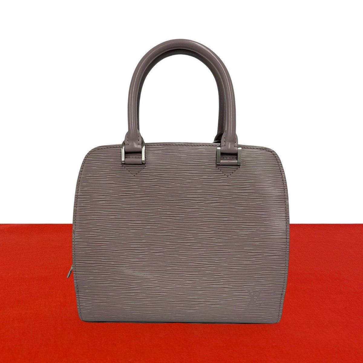 Louis Vuitton Pont Neuf Epi Leather Round Zip Mini Boston Bag Lilac