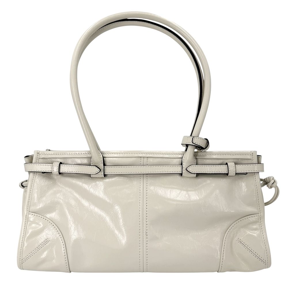 Prada 2-Way Bonnie Medium Shoulder Bag Crossbody Triangle Logo Tote Leather — view 2