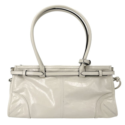 Prada 2-Way Bonnie Medium Shoulder Bag Crossbody Triangle Logo Tote Leather — view 2