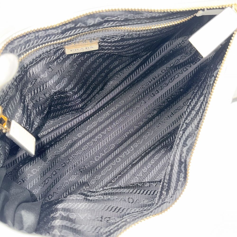 Prada 2-Way Bonnie Medium Shoulder Bag Crossbody Triangle Logo Tote Leather — view 4