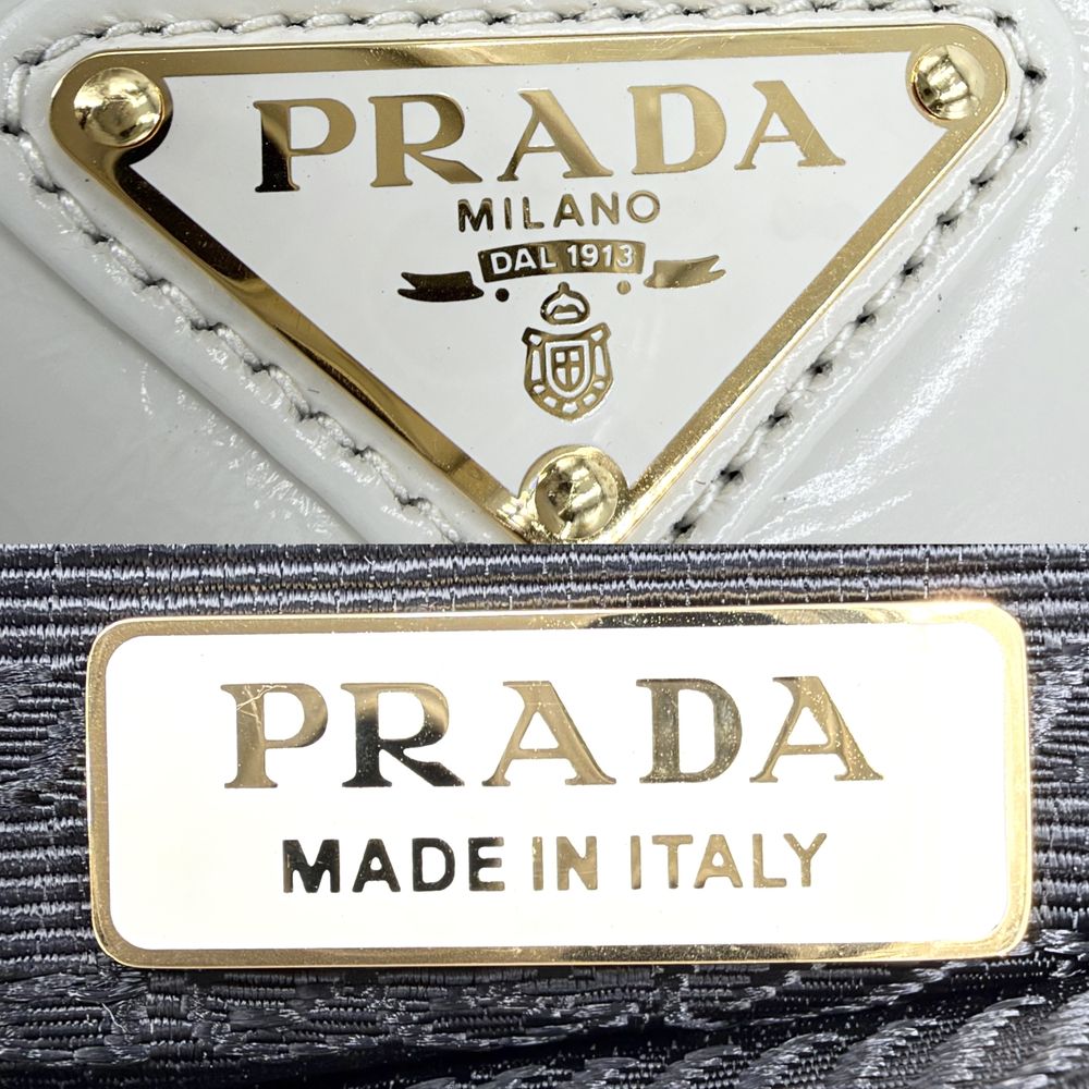 Prada 2-Way Bonnie Medium Shoulder Bag Crossbody Triangle Logo Tote Leather — view 5