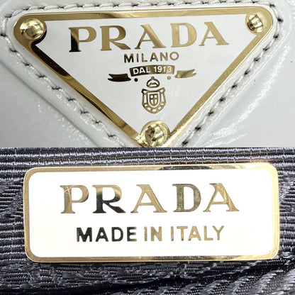 Prada 2-Way Bonnie Medium Shoulder Bag Crossbody Triangle Logo Tote Leather — view 5