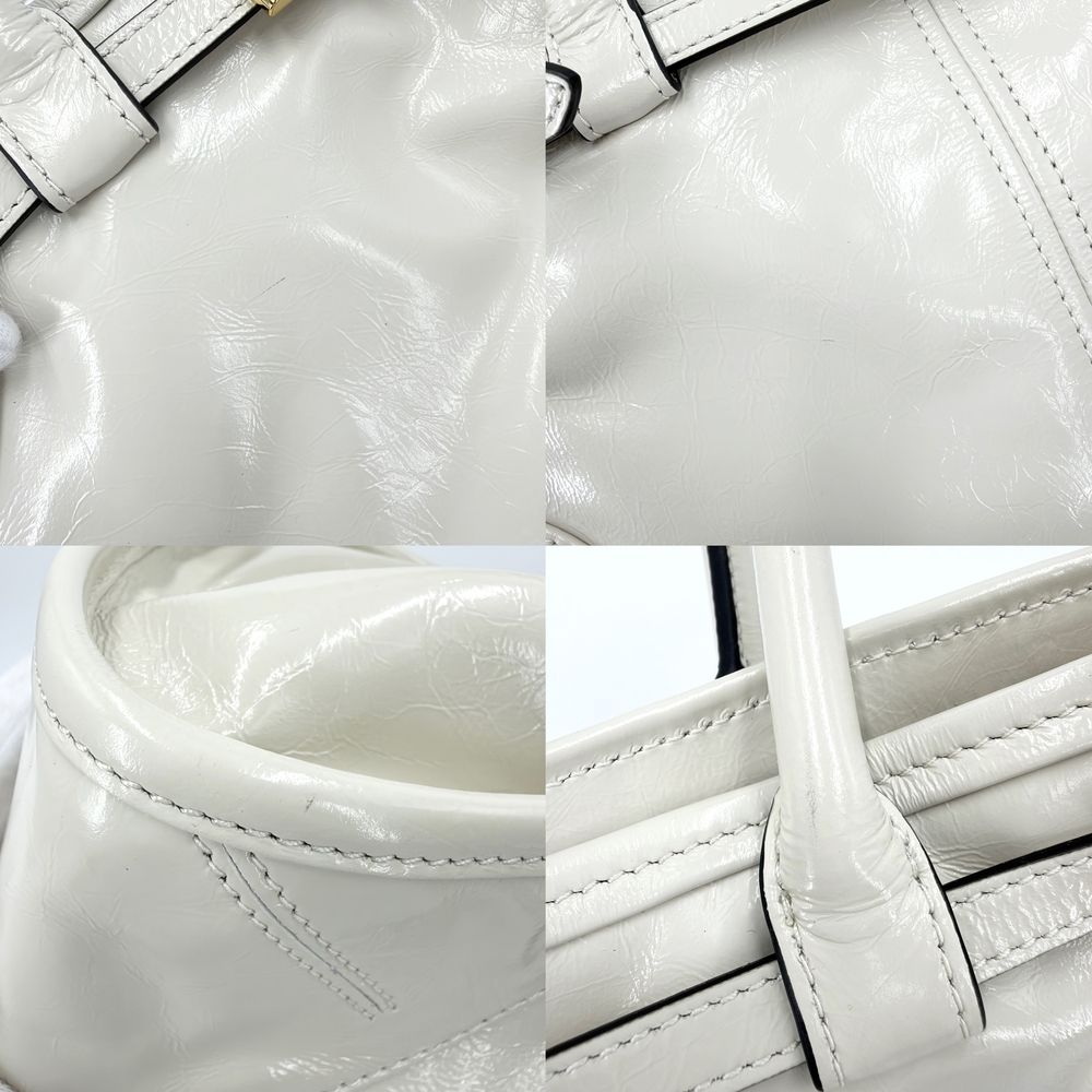 Prada 2-Way Bonnie Medium Shoulder Bag Crossbody Triangle Logo Tote Leather — view 6
