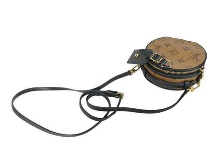 Louis Vuitton Shoulder Bag Mini Boite Chapeau Brown Monogram Reverse Gold — view 3
