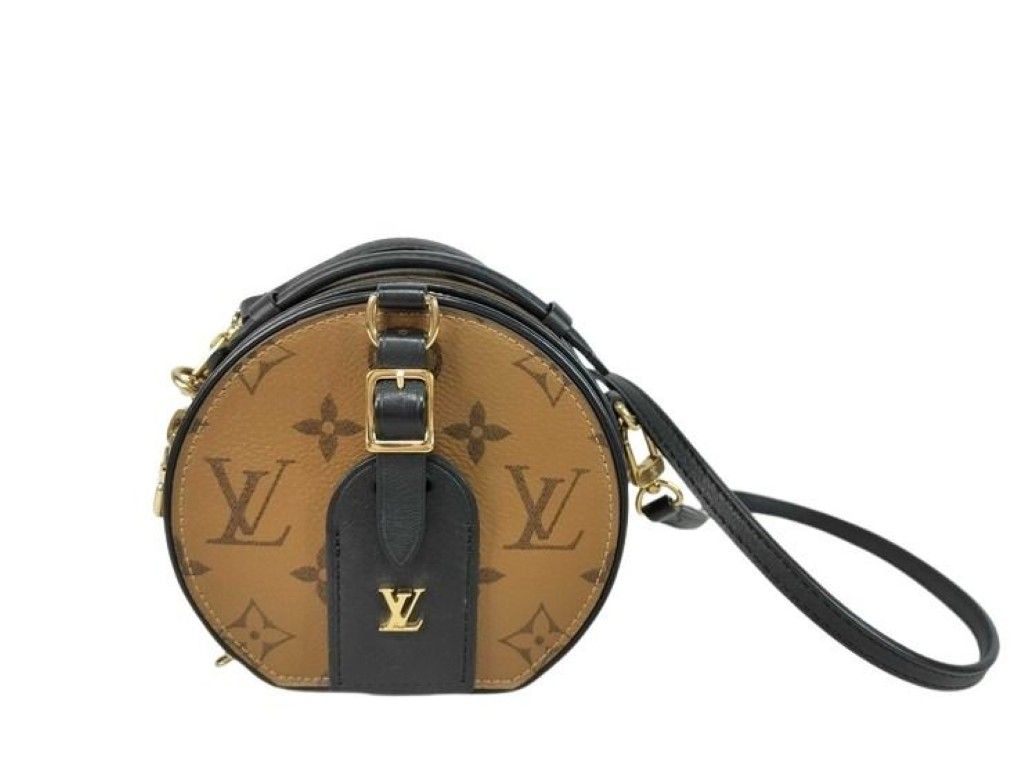 Louis Vuitton Shoulder Bag Mini Boite Chapeau Brown Monogram Reverse Gold