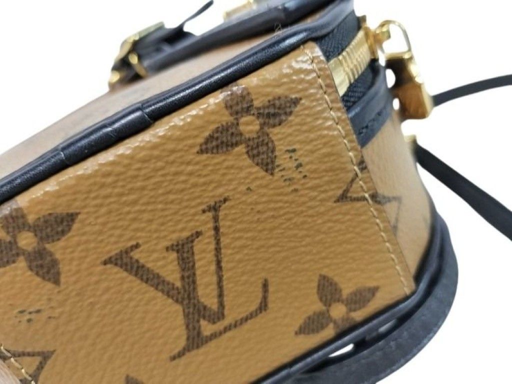 Louis Vuitton Shoulder Bag Mini Boite Chapeau Brown Monogram Reverse Gold — view 7