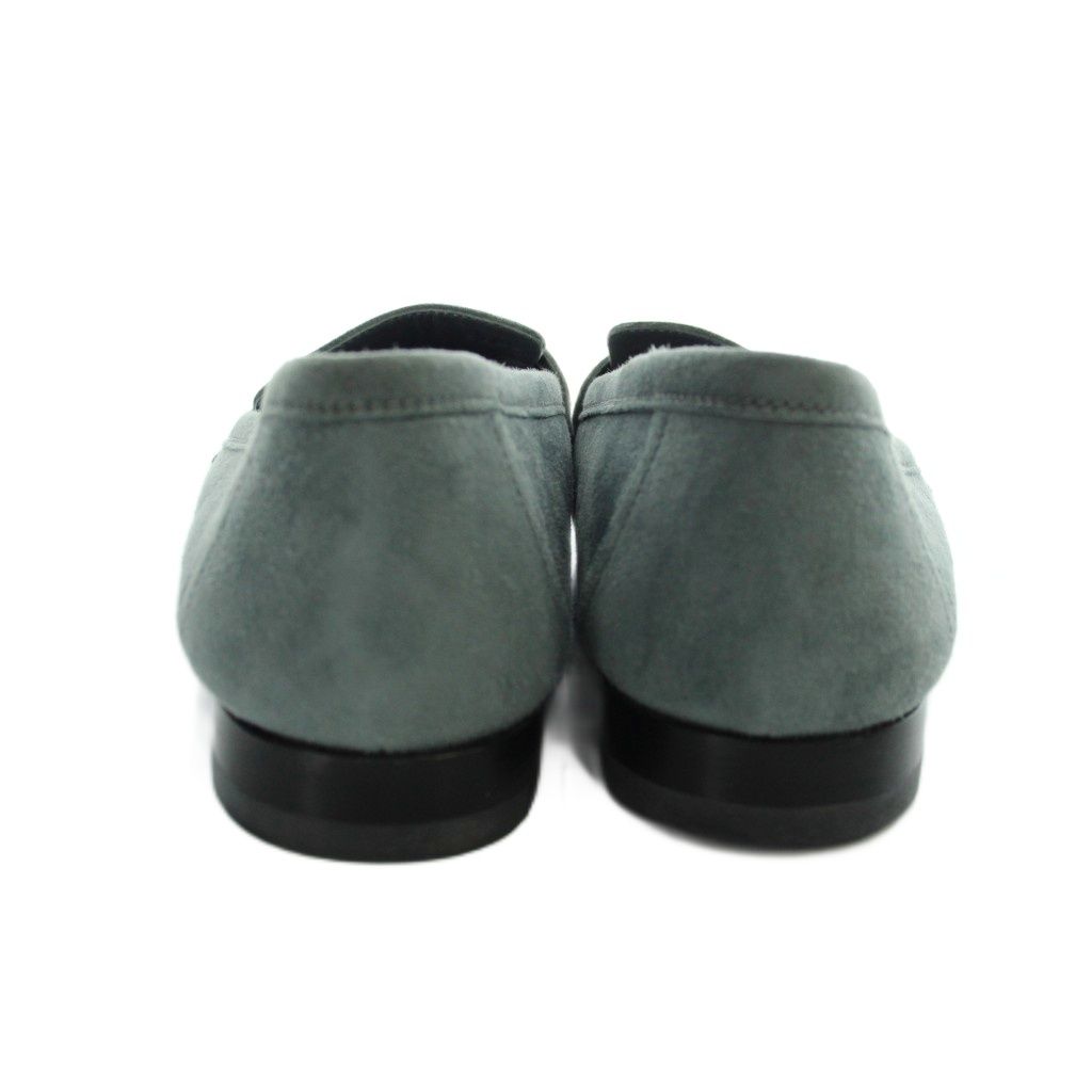 Hermes Pumps H Logo Suede Round Toe Green Heels — view 5
