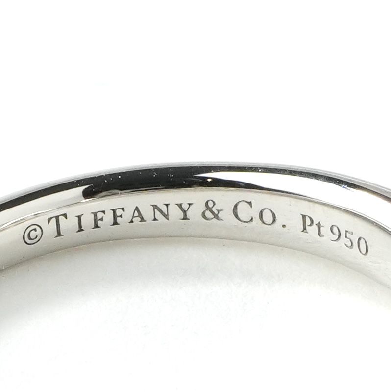 Tiffany & Co Round Brilliant Engagement Ring Platinum Solitaire Harmony Silver — view 4