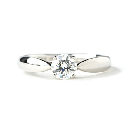 Tiffany & Co Round Brilliant Engagement Ring Platinum Solitaire Harmony Silver