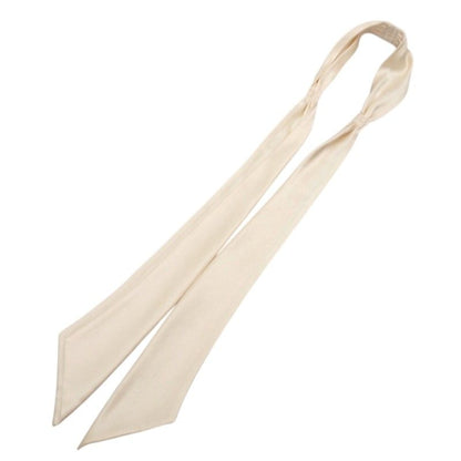 Chanel Vintage Bow Tie Blouse Silk Ivory Ribbon 38 — view 4