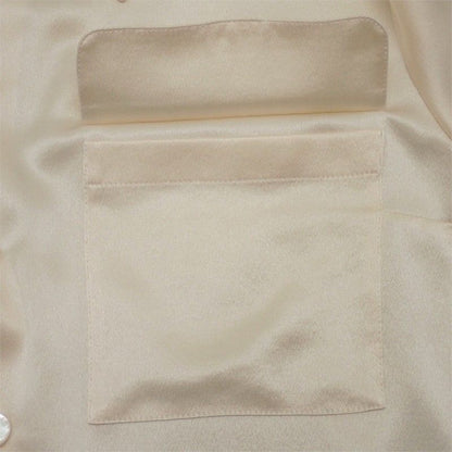 Chanel Vintage Bow Tie Blouse Silk Ivory Ribbon 38 — view 8