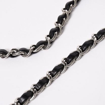 Chanel Quilted 25 S Flap S Chain Bag CC Logo Lambskin Black Silver — view 7