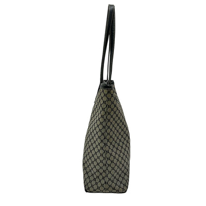 Celine Tote Bag Macadam Pattern Gray Black Leather — view 4