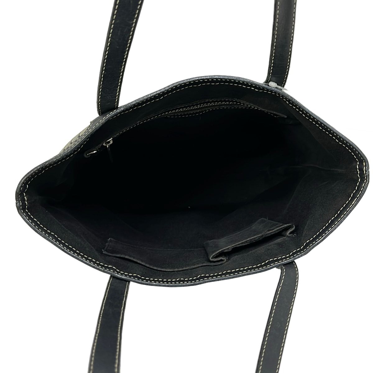 Celine Tote Bag Macadam Pattern Gray Black Leather — view 7