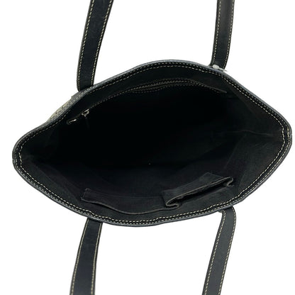 Celine Tote Bag Macadam Pattern Gray Black Leather — view 7