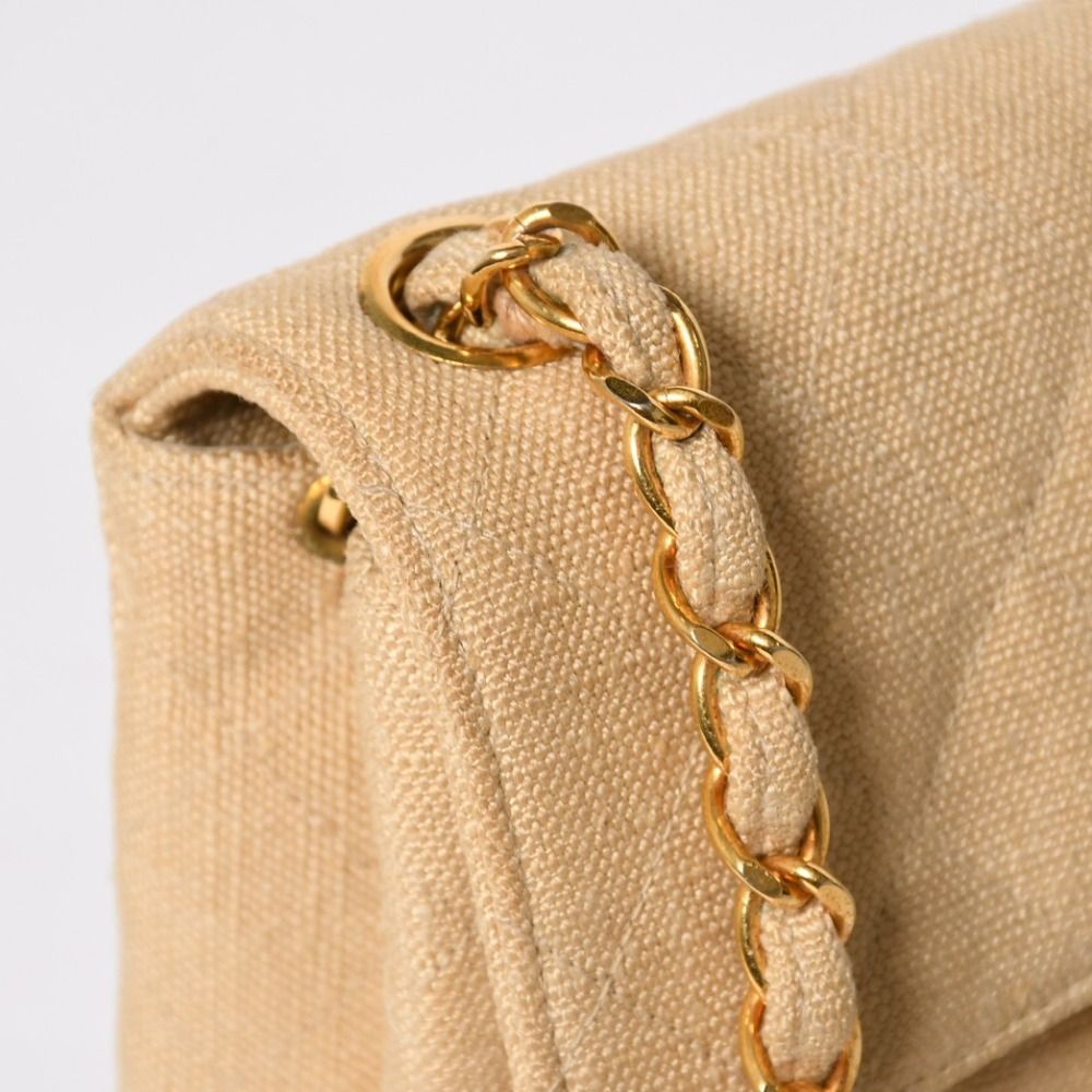 Chanel Mini Quilted 17 S Flap S Chain Shoulder Bag CC Logo Canvas — view 6