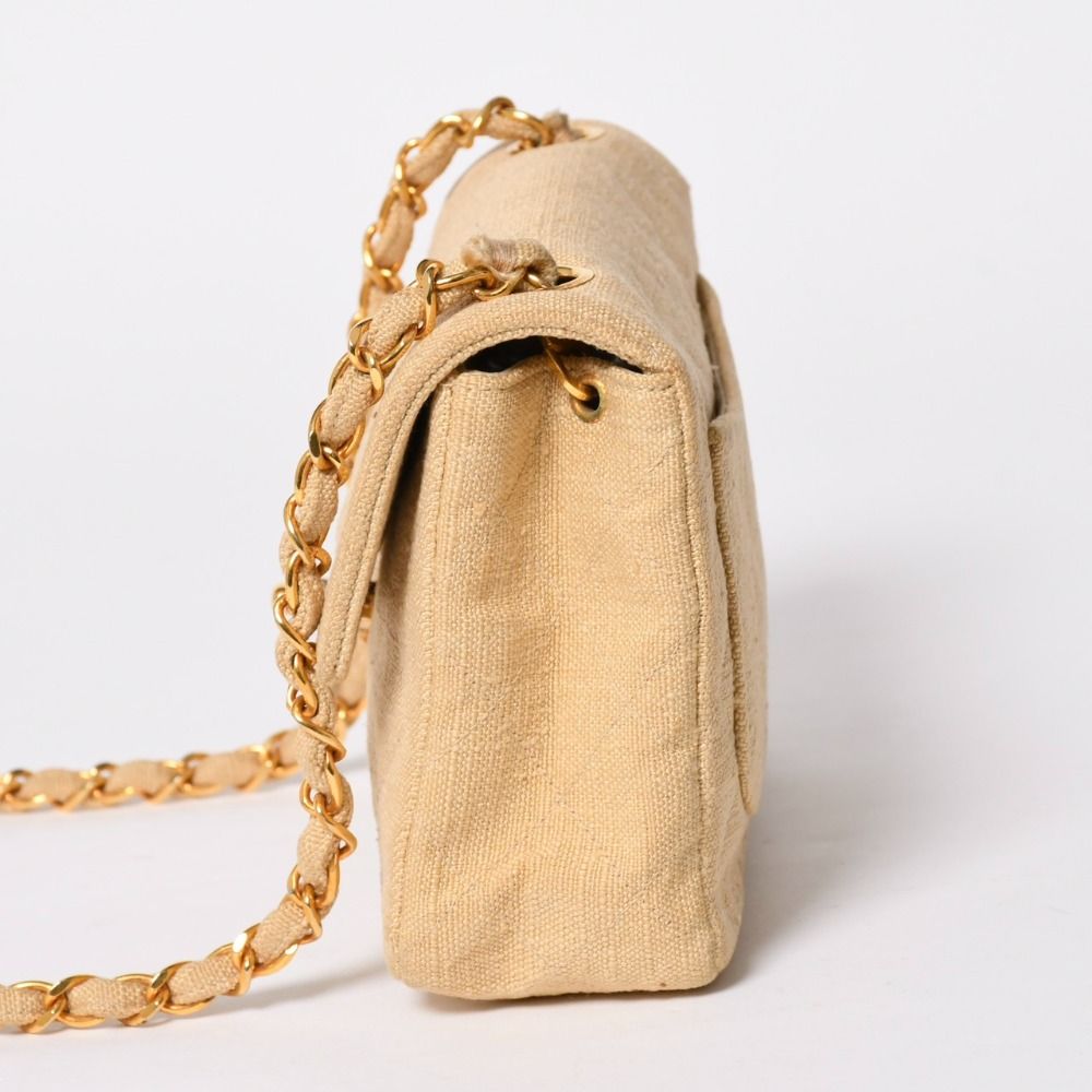 Chanel Mini Quilted 17 S Flap S Chain Shoulder Bag CC Logo Canvas — view 4
