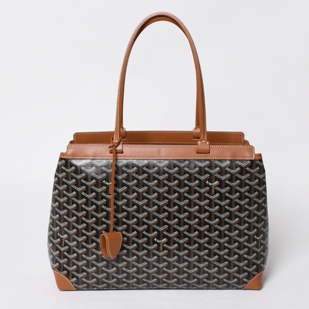 Goyard Bellechasse PM Tote Bag Black Brown Leather