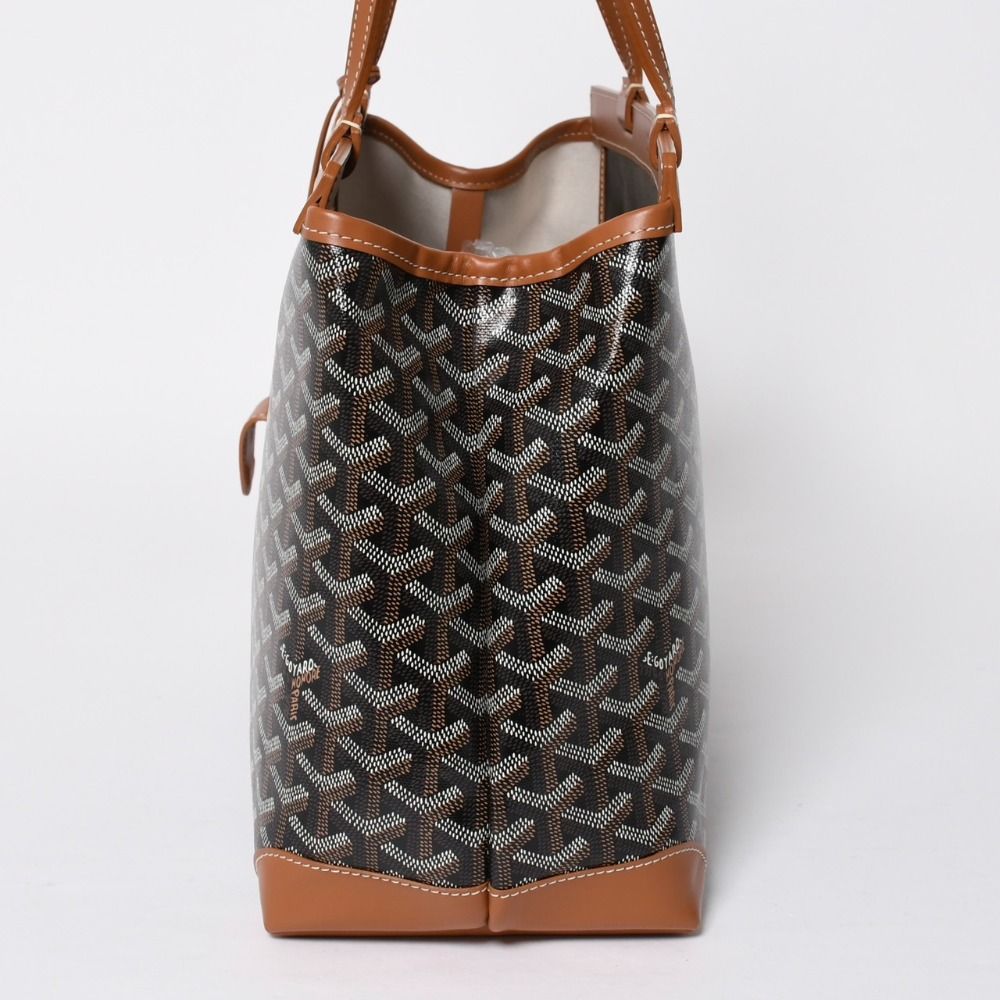 Goyard Bellechasse PM Tote Bag Black Brown Leather — view 4