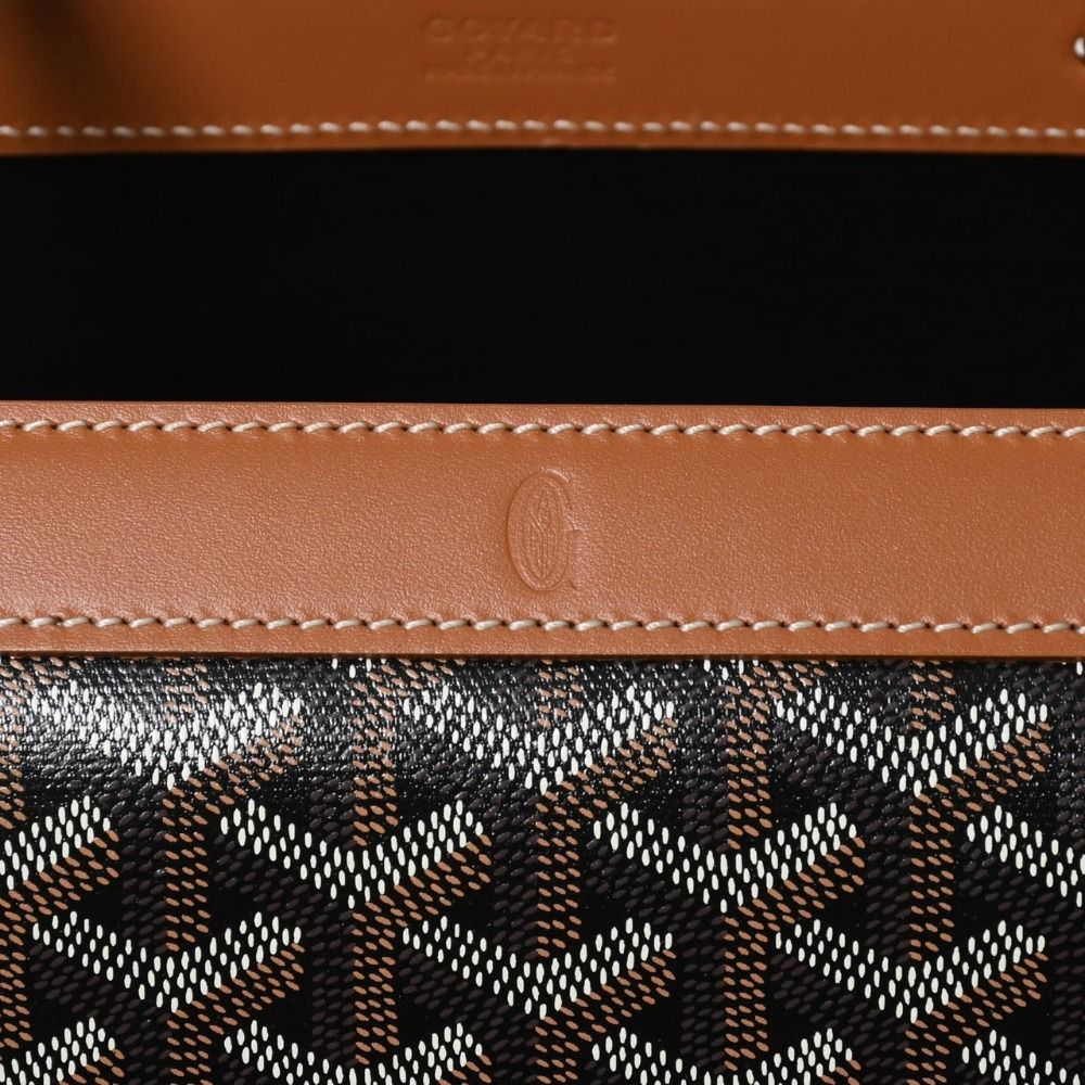 Goyard Bellechasse PM Tote Bag Black Brown Leather — view 8