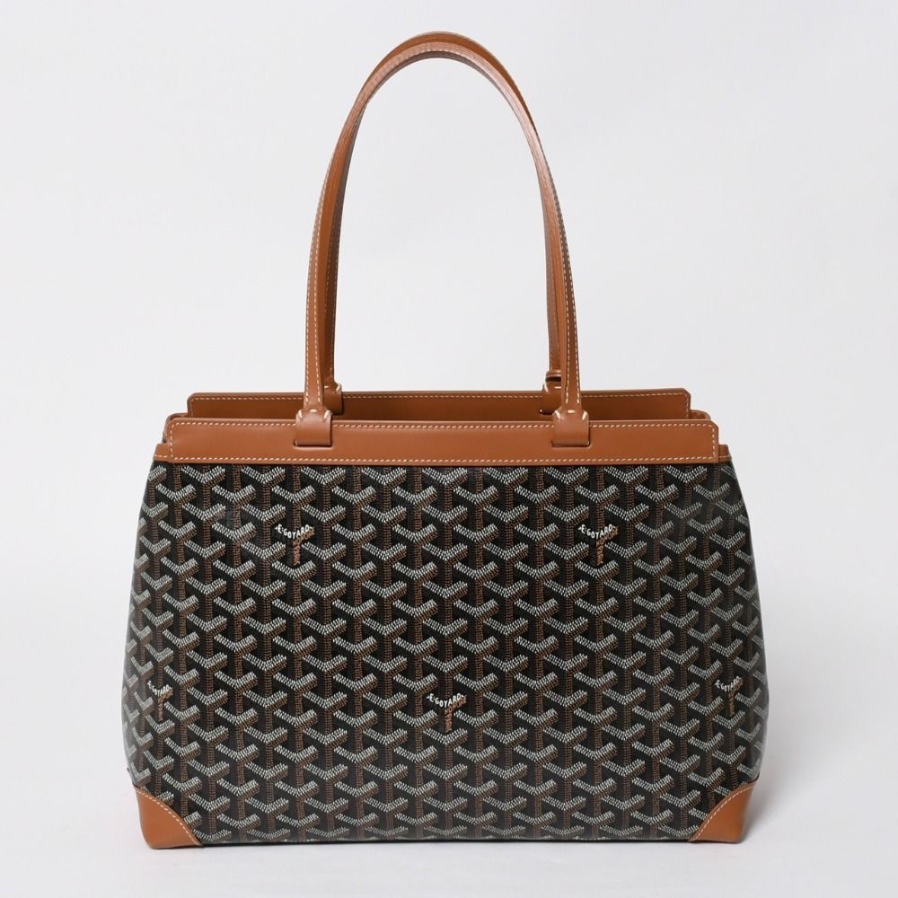 Goyard Bellechasse PM Tote Bag Black Brown Leather — view 2