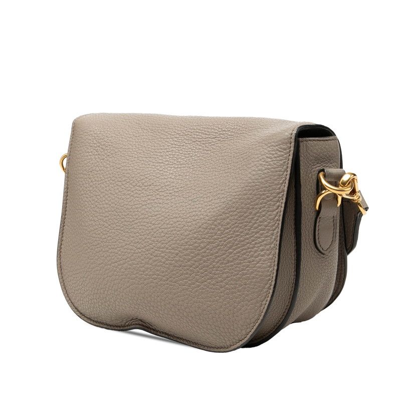 Prada Vitello Daino Crossbody Shoulder Bag Greige Leather — view 2