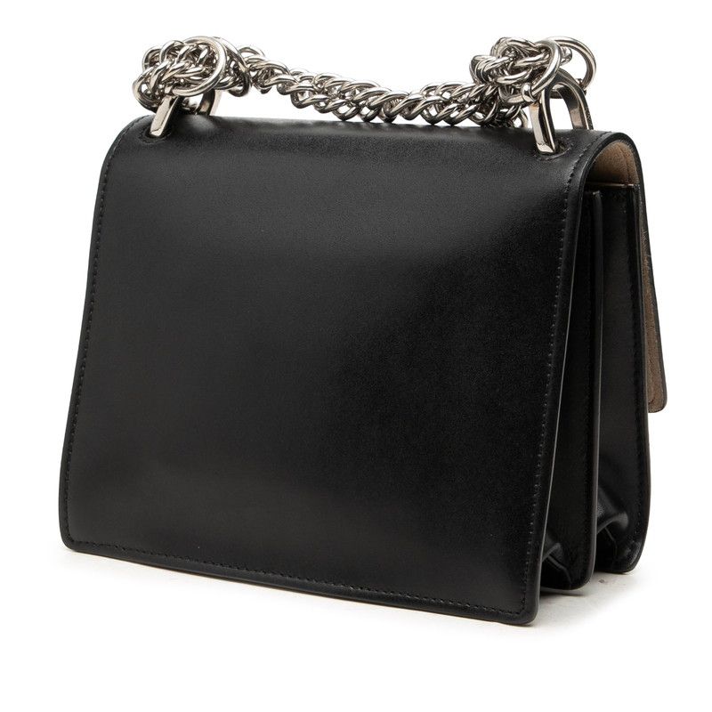 Fendi Canai Mini Chain Shoulder Bag Black Leather — view 2