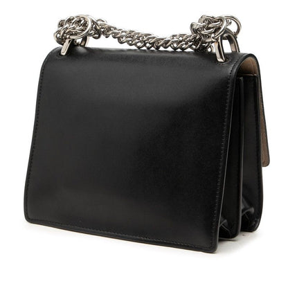 Fendi Canai Mini Chain Shoulder Bag Black Leather — view 2