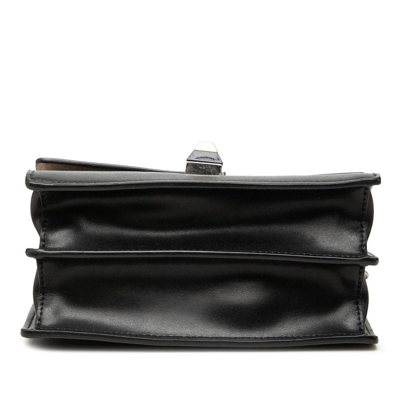 Fendi Canai Mini Chain Shoulder Bag Black Leather — view 3