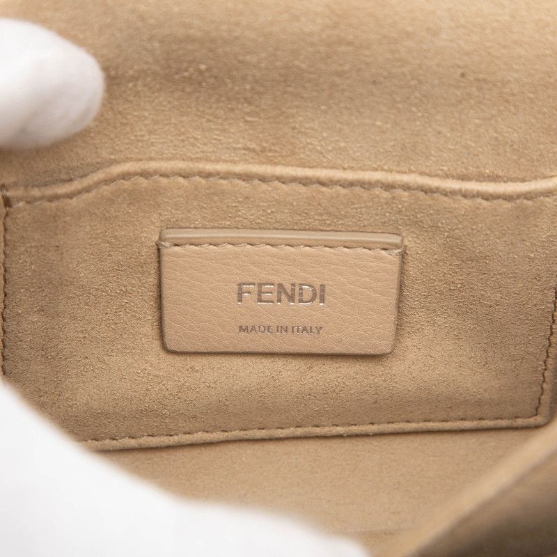 Fendi Canai Mini Chain Shoulder Bag Black Leather — view 5