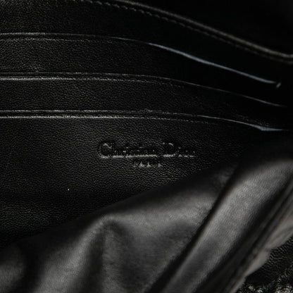 Dior Cannage Lady Dior Chain Wallet Shoulder Bag Black Lambskin — view 5