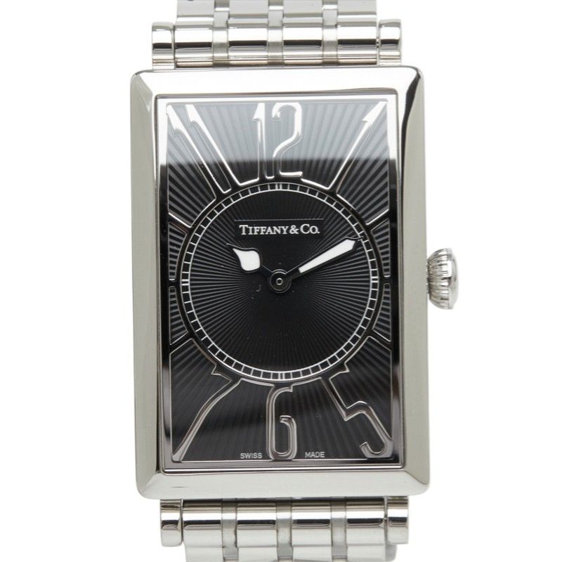 Tiffany & Co Gallery Watch Black Silver Stainless Steel